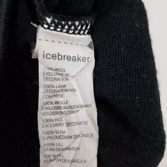 Icebreaker Merino BodyFit Basics 200 Black Wool Base Layer Womens Medium - Picture 7 of 8